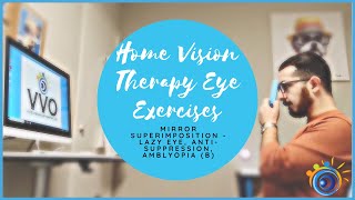 6 Home Vision Therapy Eye Exercises to Strengthen Your Vision  Lazy Eye  Mirror Superimposition [upl. by Livvi811]