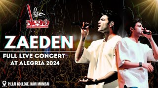 Zaeden Live Concert 2024  Pillais Alegria Fest  Pillai College Festival [upl. by Reiniar87]