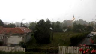 Classic Supercell 862012 WieselburgAustria  Very Large Hail [upl. by Ilbert]