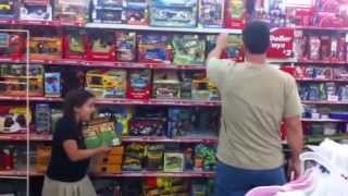 Dollar Store Shootout Playing with toy guns in the dollar store [upl. by Goodson]