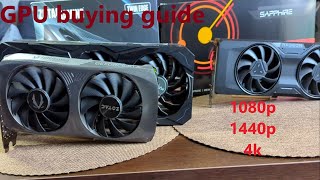 GPU buying guide for each resolution 1080p 1440p and 4k  Best GPUs [upl. by Hiller]