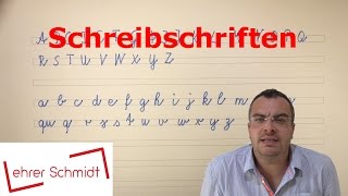 Schreibschrift  Lateinische und Vereinfachte Ausgangsschrift  Grundschrift  Lehrerschmidt [upl. by Aneeb]