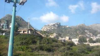 Riding the Funivia up to Taormina [upl. by Neerom]