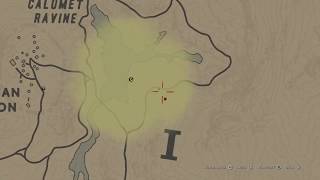 Red Dead Online  Calumet Ravine Treasure Locations Rank 35 Map [upl. by Anibas314]