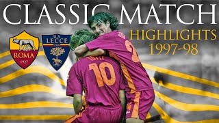 😱 RIGORE PARATO ALL’ESORDIO  UN SUPER TOTTI 🤩  ROMA v LECCE  Classic match highlights  199798 [upl. by Domenic670]