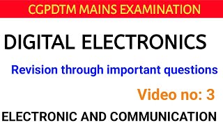 PATENT EXAMINER  CGPDTM MAINS PREPARATION  ECE  EEE  DIGITAL ELECTRONICS  Boolean Algerbra 1 [upl. by Ahsied]