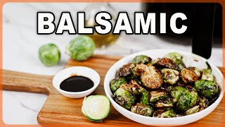 Umami Honey Balsamic Brussels Sprouts Air Fryer [upl. by Notlem]