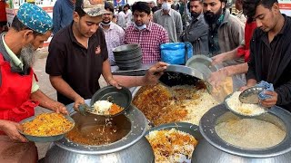 Delicious chicken amp Beef Biryani Making amp Beef Keema At Shah Pakwan Center ErumThebo [upl. by Nahtanaj]