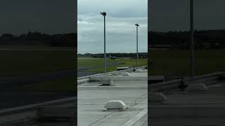 RAF C17 take off Newcastle airport aviation military c17globemaster [upl. by Fredrika]