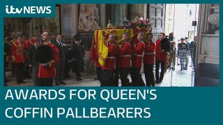 Pallbearers who carried late Queens coffin awarded medals in special Royal honours list  ITV News [upl. by Wolsniw]