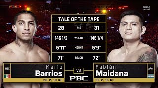 Mario Barrios vs Fabian Maidana  Fight Highlights  PBC on Prime Video [upl. by Casandra]