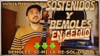 🎻 Cómo Hacer Sostenidos y Bemoles en Violonchelo [upl. by Ardnek]