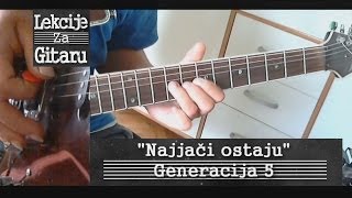 Najjači ostaju  Generacija 5  solo lesson [upl. by Nellak]