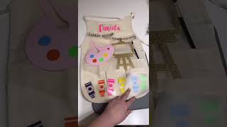 Creo un delantal de artista con mi Cricut Maker 3 by Entreipadsycuadernos [upl. by Enilreug]