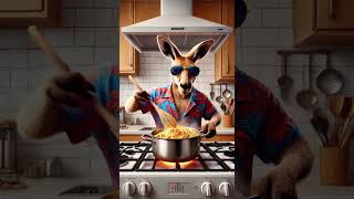 Kangaroo Chef’s Secret Spaghetti Recipe 🍝🦘 foodlover cooking animation animal fyp viralvideo [upl. by Carlson]