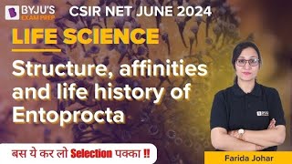 CSIR NET JUNE 2024  Life Science  Structure affinities and life history of Entoprocta [upl. by Eadwina687]