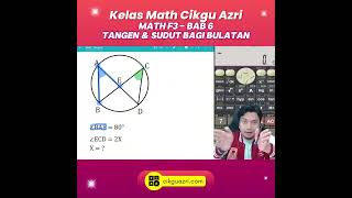 Matematik Tingkatan 3  Bab 6  Tangen amp Sudut bagi Bulatan  Sir Azri [upl. by Ennovahs]