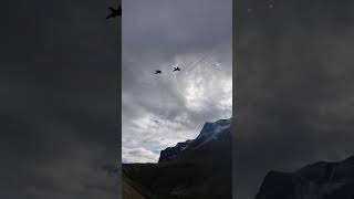 F18 Flyover Thrilling Low Pass Over the Crowd at Axalp aviation military mountains airshow [upl. by Agarhs]