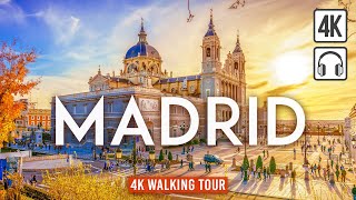 MADRID Spain 4K Walking Tour  Captions amp Immersive Sound 4K Ultra HD60fps [upl. by Lance608]