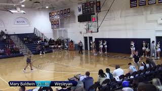 Womens Basketball Mary Baldwin vs NC Wesleyan [upl. by Enaj]