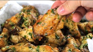 Garlic Parmesan Wings Absolutely fantastic taste just what I was looking for Delicious [upl. by Denys]