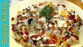 Lebanese Eggplant Fatteh Salad QueenFiestaFoods [upl. by Rehpinnej]