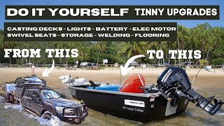 Do it yourself Tinny upgrades👍 Casting Decks  Lights  Battery setup  Elec Motor  Sounder  Seats [upl. by Licastro]