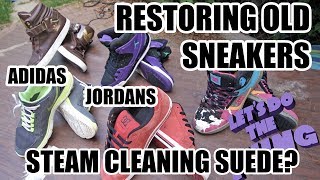 Restoring Shoes From The Dumpster  Air Jordans Adidas Suede Sneakers [upl. by Aneel]