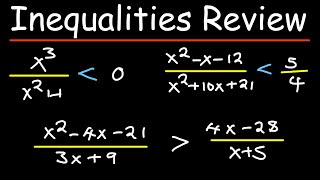 Solving Inequalities Linear Quadratic and Rational [upl. by Lundgren]