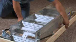 Werner Aluminum Attic Ladder  Long Installation Video [upl. by Yeffej]