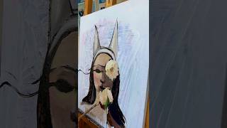 How I paint surrealistic portraits 🎨art painting surrealism portraitart timelapse [upl. by Dasi228]