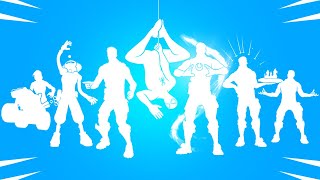 Top 50 Legendary Fortnite Dances With Best Music Spiderman Neighborly Hang The Rock [upl. by Yahs697]