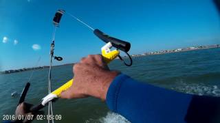 Kiteboarding on lake Pflugerville [upl. by Enelegna]