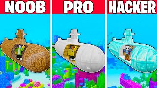 NOOB vs PRO vs HACKER DENİZALTI YAPI KAPIŞMASI  Minecraft [upl. by Bedell]