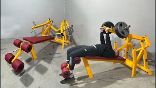 GYMEQUIPEU  Decline Chest Press Machine A3X  Factory [upl. by Ardnama]