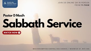 Sabbath Service  Pastor D Masih [upl. by Nalat]