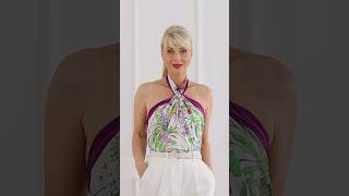 Halstuch zum Top binden fashionhacks scarf howtostyle tutorial scarfstyle [upl. by Sheff385]