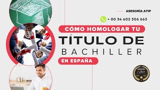 🛑¿COMO HOMOLOGAR TU TITULO DE BACHILLER EN ESPAÑA [upl. by Noryk]