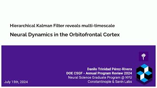 DOE CSGF 2024 Hierarchical Kalman Filter Reveals MultiTimescale Neural Dynamics in the [upl. by Bever]