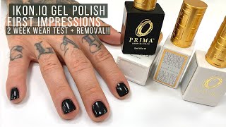 Hypoallergenic Gel Polish Trying Prima Gels from IKONIQ  2 Week Wear Test and Removal [upl. by Eelessej]