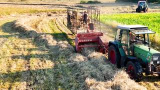 In Cloppenburg HD BallenVierkantball Pressen mit 309 Fendt Turbomatik dahinter Wegler Ap530 [upl. by Chevy459]