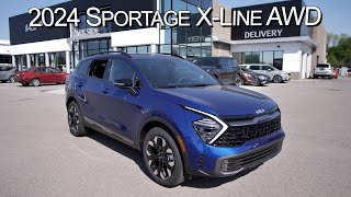 New Sapphire Blue 2024 Kia Sportage XLine AWD at Parkside Kia [upl. by Nirmak]