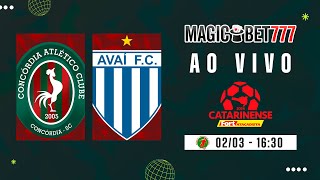 JOGO COMPLETO CONCÓRDIA X AVAÍ  11ª RODADA  CATARINENSE 2024 [upl. by Grath]