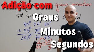 Adição de ângulos com graus minutos e segundos [upl. by Glanville]