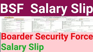 BSF कॉन्स्टेबल की सैलरी कितनी होती है। BSF Constable Salary Slip [upl. by Lietman]