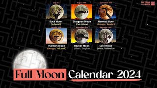 Full Moon Calendar 2024 [upl. by Wittenburg]