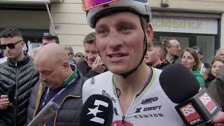 Mathieu van der Poel  Interview at the finish  MilanoSanremo 2024 [upl. by Rebmeced]