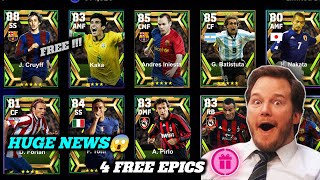 4 Free Epics 😱  Confirmed By Konami 😍  eFootball 24 [upl. by Oidiple646]