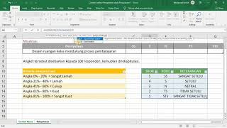 Statistika penelitian 1 Mengolah data dengan menggunakan Ms Excel Skala Pengukuran Likert [upl. by Roderic]