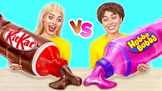 Bubble Gum vs Chocolate Food Challenge  Funny Challenges by Choco DO [upl. by Wulfe186]